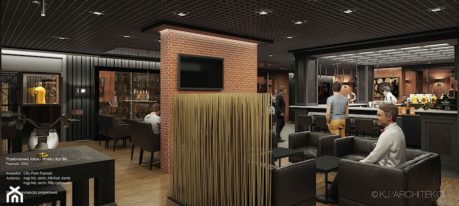 Projekt wnętrz Whisky Bar 88 w Poznaniu - zdjęcie od KJ Architekci