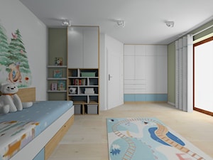 Pokój dla małego chłopca - Duży biały szary pokój dziecka dla dziecka dla chłopca dla dziewczynki - zdjęcie od INSIDE PROJEKTOWANIE WNĘTRZ