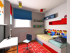 Pokój dla chłopca - Średni czarny szary pokój dziecka dla dziecka dla chłopca - zdjęcie od INSIDE PROJEKTOWANIE WNĘTRZ