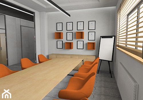 Przestrzeń biurowo -handlowa - Średnie białe biuro, styl nowoczesny - zdjęcie od INSIDE PROJEKTOWANIE WNĘTRZ
