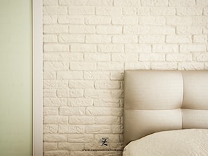 Cegła w mieszkaniu - Sypialnia, styl nowoczesny - zdjęcie od Za murami za dachami