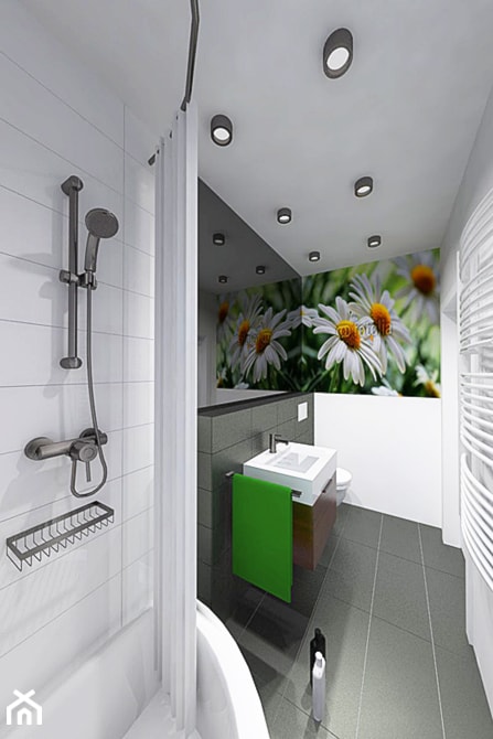 Wąska łazienka - zdjęcie od Za murami za dachami
