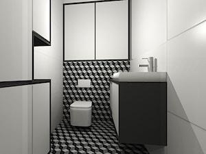Bliźniak czarno biały - Salon, styl nowoczesny - zdjęcie od Kraupe Studio