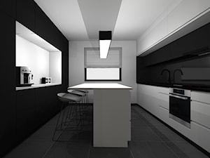 Bliźniak czarno biały - Kuchnia, styl nowoczesny - zdjęcie od Kraupe Studio