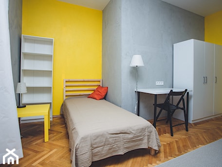 Aranżacje wnętrz - Sypialnia: yellow room - Kraupe Studio. Przeglądaj, dodawaj i zapisuj najlepsze zdjęcia, pomysły i inspiracje designerskie. W bazie mamy już prawie milion fotografii!