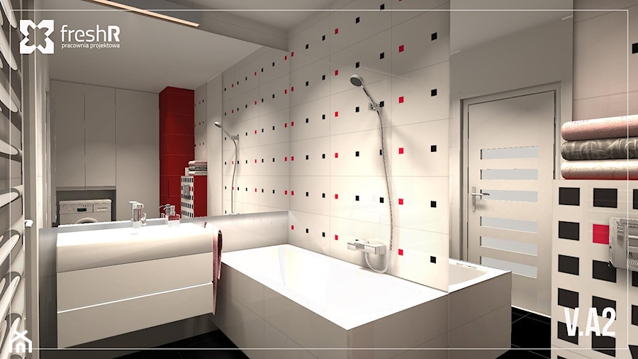 Mała łazienka w czterech odsłonach - Łazienka, styl nowoczesny - zdjęcie od freshR - pracownia projektowa