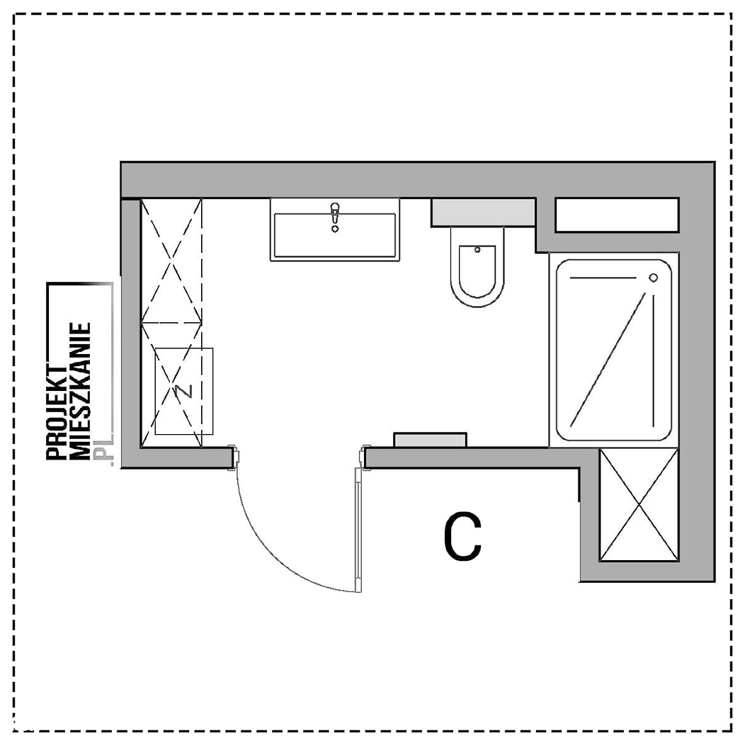 Mała łazienka w czterech odsłonach - Łazienka, styl nowoczesny - zdjęcie od freshR - pracownia projektowa - Homebook