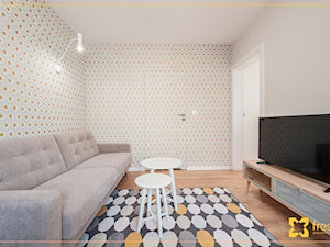 Realizacja:: 2 pokojowe mieszkanie 36 m2 w Krakowie - Salon, styl nowoczesny - zdjęcie od freshR - pracownia projektowa