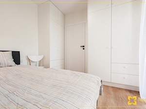 Realizacja:: 2 pokojowe mieszkanie 36 m2 w Krakowie - Sypialnia, styl nowoczesny - zdjęcie od freshR - pracownia projektowa