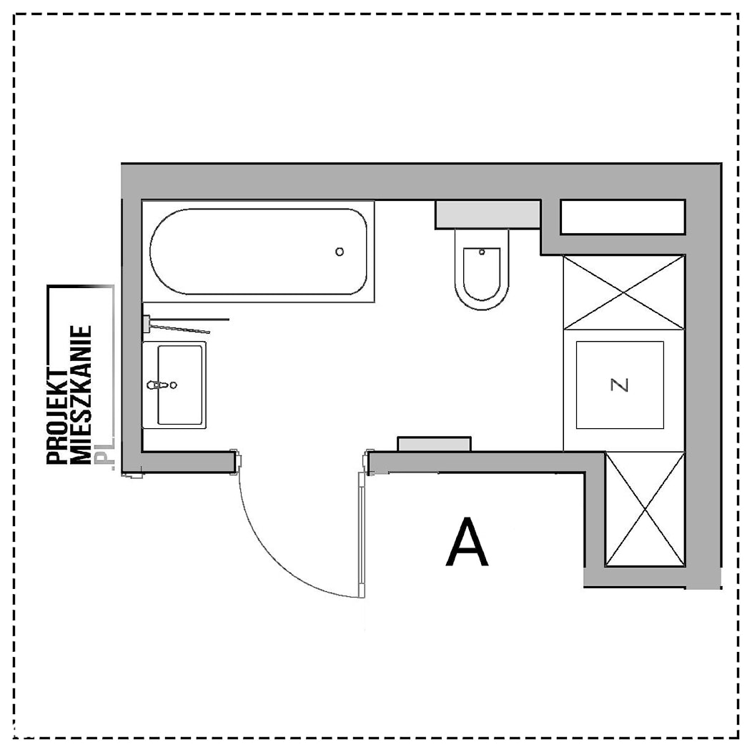 Mała łazienka w czterech odsłonach - Łazienka, styl nowoczesny - zdjęcie od freshR - pracownia projektowa - Homebook