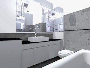 "Betonowa łazienka" - zdjęcie od VAS STUDIO Projektowe