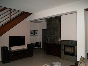 Średni biały salon, styl rustykalny - zdjęcie od masia4