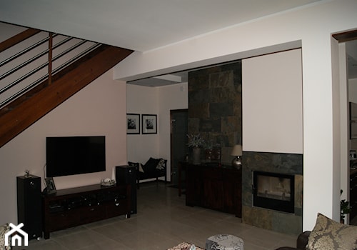 Średni biały salon, styl rustykalny - zdjęcie od masia4