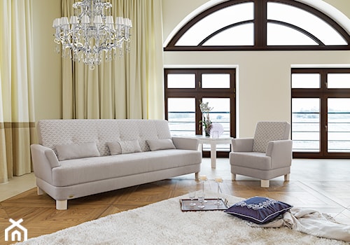 Finezja - Średni biały salon, styl minimalistyczny - zdjęcie od Fabryka Mebli ‘’UNIMEBEL” Jan Mucha