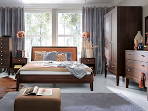 Sypialnia - Duża beżowa sypialnia, styl tradycyjny - zdjęcie od Fabryka Mebli ‘’UNIMEBEL” Jan Mucha
