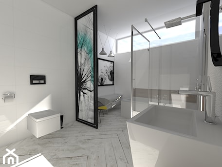 Aranżacje wnętrz - Łazienka: Balans bieli - Duża jako pokój kąpielowy łazienka z oknem, styl nowoczesny - Multiwnętrza. Przeglądaj, dodawaj i zapisuj najlepsze zdjęcia, pomysły i inspiracje designerskie. W bazie mamy już prawie milion fotografii!