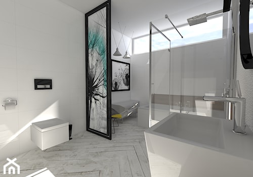 Balans bieli - Duża jako pokój kąpielowy łazienka z oknem, styl nowoczesny - zdjęcie od Multiwnętrza