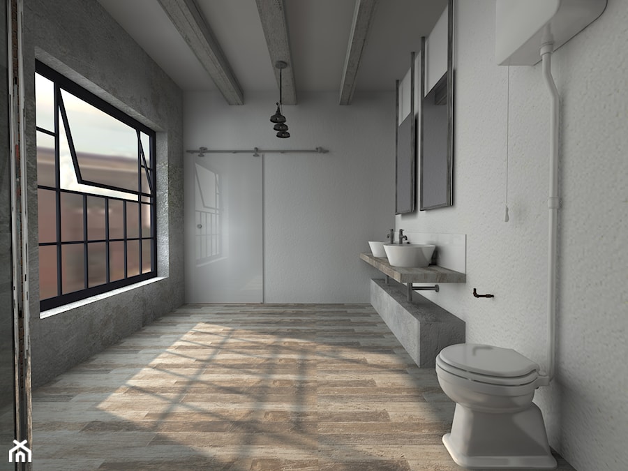 Łazienka, styl industrialny - zdjęcie od Multiwnętrza