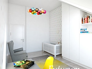 Projekt wnętrza segmentu, Szczecin - Średni biały pokój dziecka dla niemowlaka dla chłopca dla dziewczynki, styl nowoczesny - zdjęcie od FUTURUM ARCHITECTURE