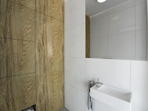 Projekt wnętrza bliźniaka, Łódź - Mała na poddaszu bez okna łazienka, styl nowoczesny - zdjęcie od FUTURUM ARCHITECTURE