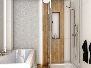 Dom jednorodzinny, Bełchatów - Średnia łazienka, styl nowoczesny - zdjęcie od FUTURUM ARCHITECTURE