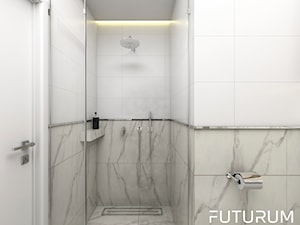 Projekt wnętrz domu jednorodzinnego w Śremie. - Średnia bez okna łazienka, styl nowoczesny - zdjęcie od FUTURUM ARCHITECTURE