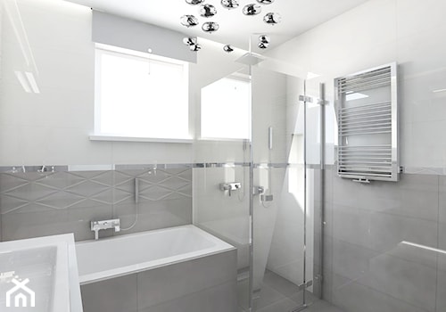 Średnia łazienka z oknem, styl nowoczesny - zdjęcie od FUTURUM ARCHITECTURE