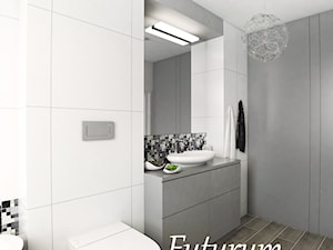 Projekt wnętrza segmentu, Szczecin - Średnia łazienka, styl nowoczesny - zdjęcie od FUTURUM ARCHITECTURE