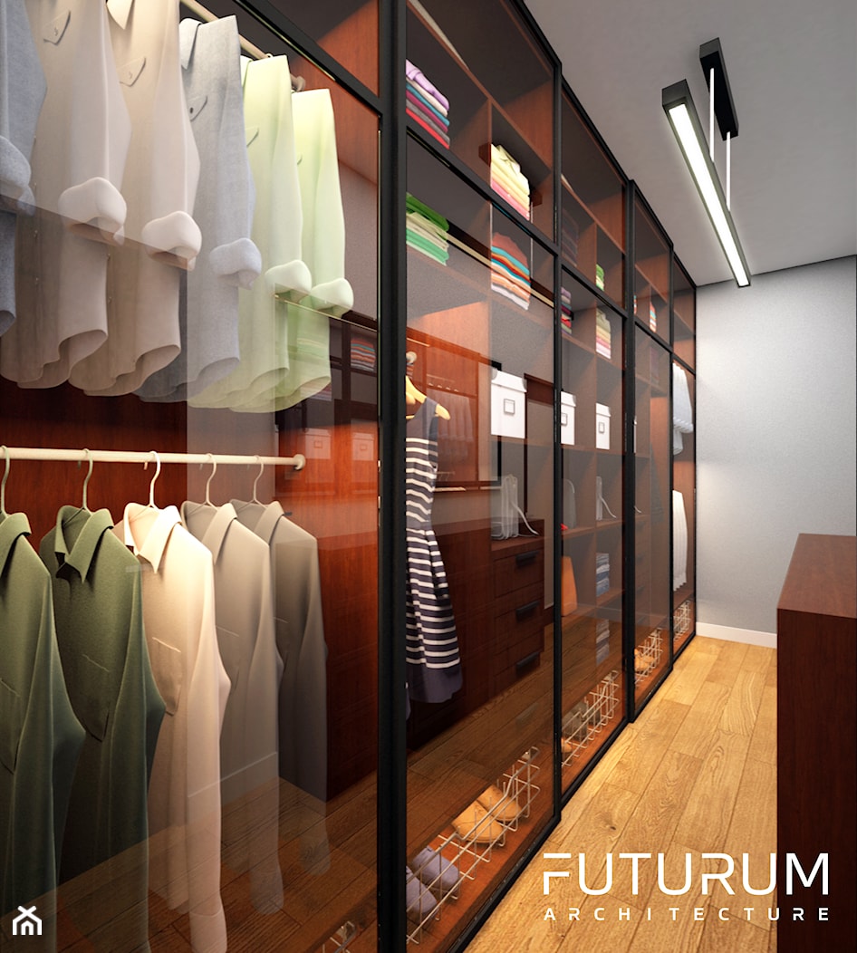 Projekt wnętrz, Olkusz - Garderoba, styl nowoczesny - zdjęcie od FUTURUM ARCHITECTURE - Homebook