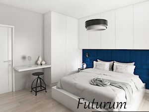 Projekt wnętrza segmentu, Szczecin - Średnia szara sypialnia, styl nowoczesny - zdjęcie od FUTURUM ARCHITECTURE