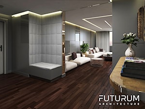 Projekt apartamentu, Beirut, Lebanon - Średni szary salon, styl nowoczesny - zdjęcie od FUTURUM ARCHITECTURE