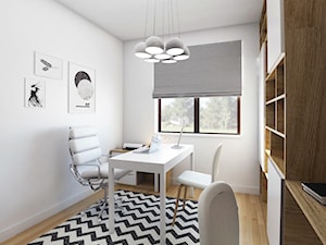 Projekt wnętrza, Łomża - Średnie w osobnym pomieszczeniu białe biuro, styl nowoczesny - zdjęcie od FUTURUM ARCHITECTURE
