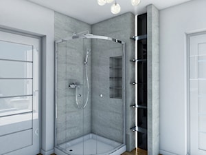 Łazienka w domu jednorodzinnym - Średnia bez okna łazienka, styl minimalistyczny - zdjęcie od FUTURUM ARCHITECTURE
