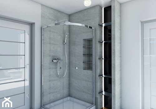 Łazienka w domu jednorodzinnym - Średnia bez okna łazienka, styl minimalistyczny - zdjęcie od FUTURUM ARCHITECTURE