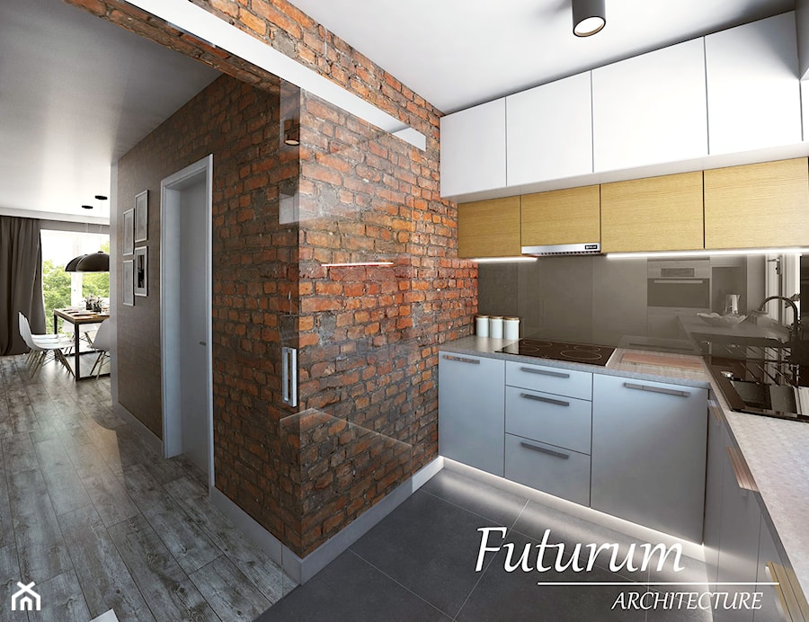 Projekt wnętrza mieszkania, Olkusz - Kuchnia, styl nowoczesny - zdjęcie od FUTURUM ARCHITECTURE