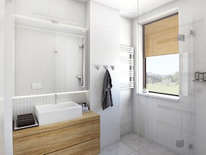 Projekt wnętrza, Łomża - Średnia łazienka z oknem, styl nowoczesny - zdjęcie od FUTURUM ARCHITECTURE
