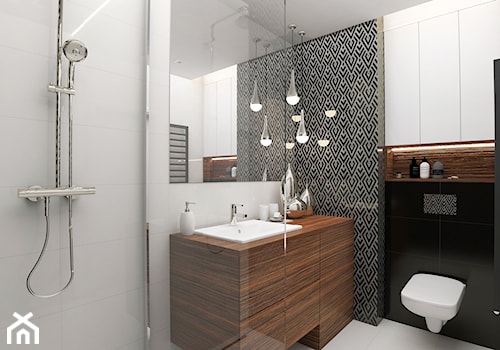 Projekt mieszkania w Krakowie - Średnia łazienka, styl nowoczesny - zdjęcie od FUTURUM ARCHITECTURE