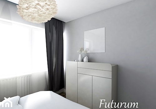 Mała biała sypialnia, styl nowoczesny - zdjęcie od FUTURUM ARCHITECTURE
