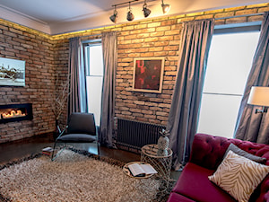 Apartament z widokiem na Wawel - Średni szary salon, styl vintage - zdjęcie od AgiDesign