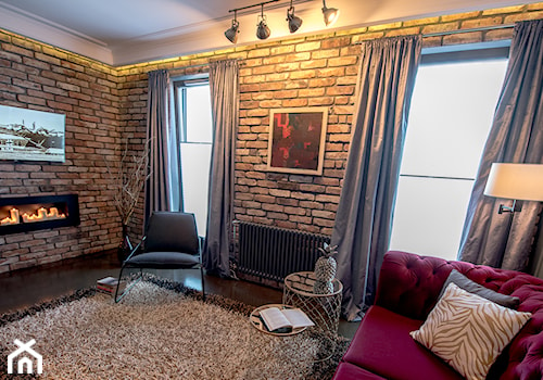 Apartament z widokiem na Wawel - Średni szary salon, styl vintage - zdjęcie od AgiDesign