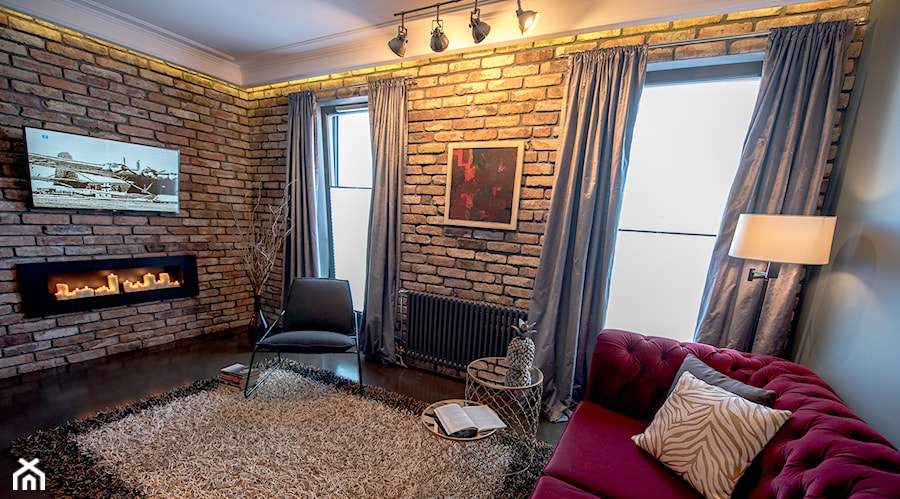 Apartament z widokiem na Wawel - Średni szary salon, styl vintage - zdjęcie od AgiDesign
