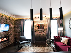 Apartament z widokiem na Wawel - Salon, styl industrialny - zdjęcie od AgiDesign