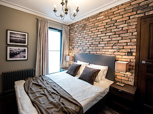 Apartament z widokiem na Wawel - Mała szara sypialnia, styl vintage - zdjęcie od AgiDesign