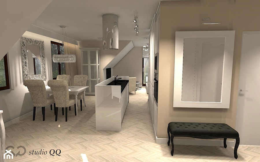 Apartament 80 m - Jelenia Góra - Kuchnia, styl glamour - zdjęcie od Studio QQ Natalia Lenarczyk - Architekci & Projektanci wnętrz