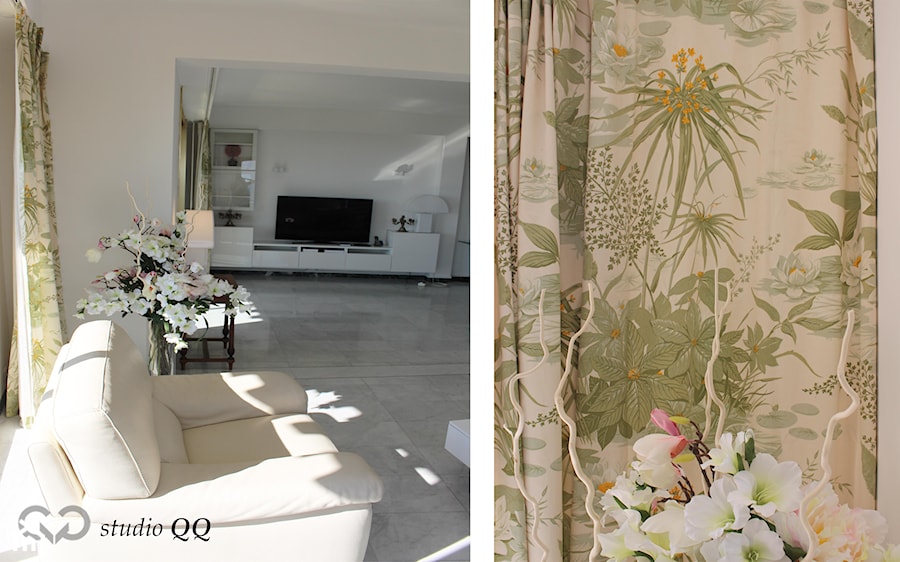 Realizacja / Apartament 110 m - Francja - Nicea - Salon, styl nowoczesny - zdjęcie od Studio QQ Natalia Lenarczyk - Architekci & Projektanci wnętrz