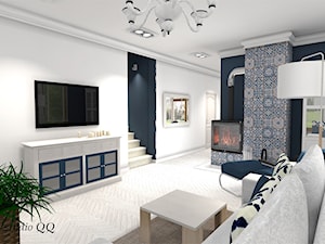 Dom 120 m - Siewierz - Salon, styl prowansalski - zdjęcie od Studio QQ Natalia Lenarczyk - Architekci & Projektanci wnętrz