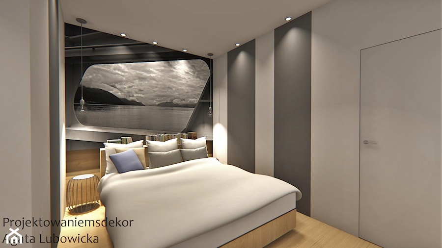 Mała sypialnia - Sypialnia, styl nowoczesny - zdjęcie od Projektowaniemsdekor