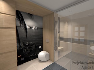 Mała łazienka z widokiem - Łazienka, styl nowoczesny - zdjęcie od Projektowaniemsdekor