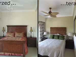 Mała beżowa sypialnia, styl tradycyjny - zdjęcie od Projektowaniemsdekor