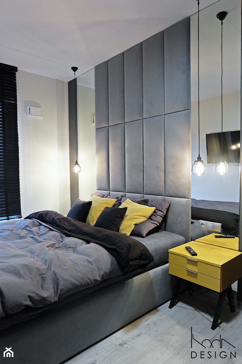 Mieszkanie z Salvadorem Dali - Mała sypialnia, styl industrialny - zdjęcie od KODA DESIGN studio projektowe Dawid Kotuła